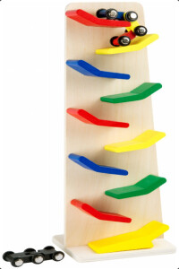 Drewniany tor samochodowy dla dzieci - tor kaskadowy dla samochodów Small Foot